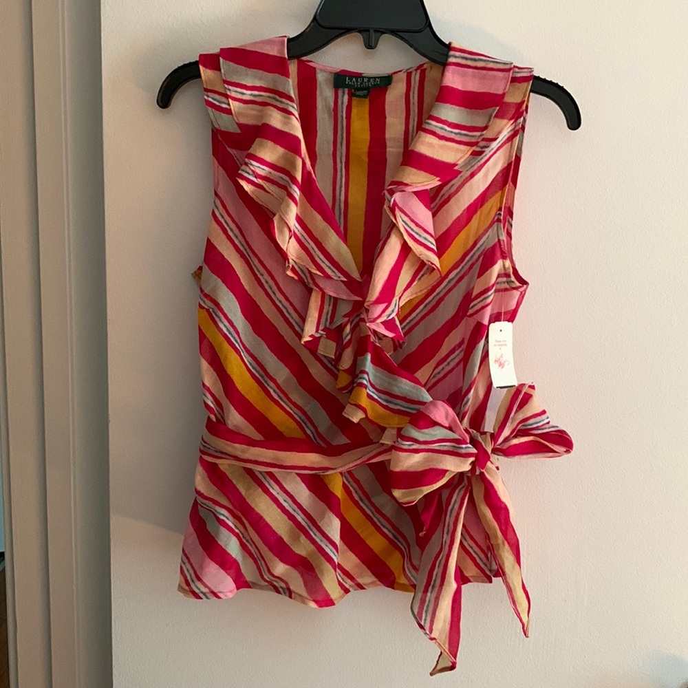 Lauren Ralph Lauren 100% cotton sleeveless top. - Picture 1 of 6